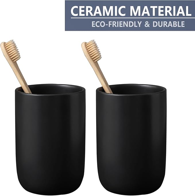 Matte Black Toothbrush Holders for Bathrooms - Image 3