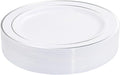 bUCLA 30PCS Silver Plastic Dinner Plates by BUCLA