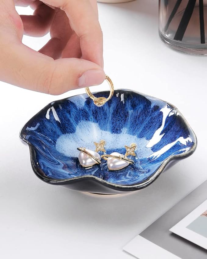 JAMEND CLXP Ring Dish, Kiln Glaze Jewelry Trinket Tray, Gifts - Image 2