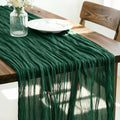 Emerald Green Cheesecloth Table Runner 160 Inches 14 Ft Gauze Table Runner | by LINXTAR