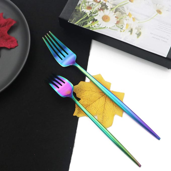 JASHII Luxury 18/10 Rainbow Flatware Set - Image 4