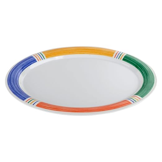 GET OP-135-BA Melamine Oval Serving Platter / Dinner Plate, 13.5" x 10.25" by Unknown