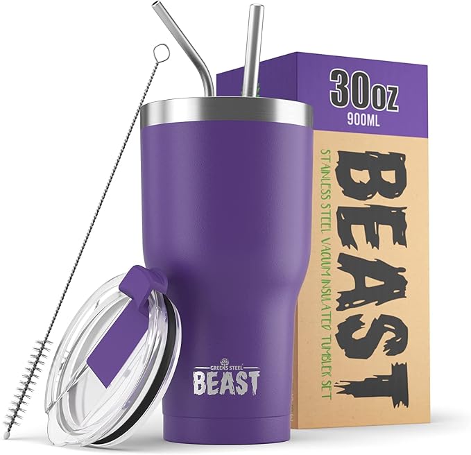 Beast 30 oz Tumbler Stainless Steel Vacuum Insulated Coffee Ice Cup Double Wall by GreensSteel