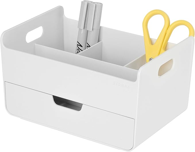 BLUE GINKGO Portable Desk Organizer, Made in Korea | 3 Compartments. Half by BLUEGINKGO