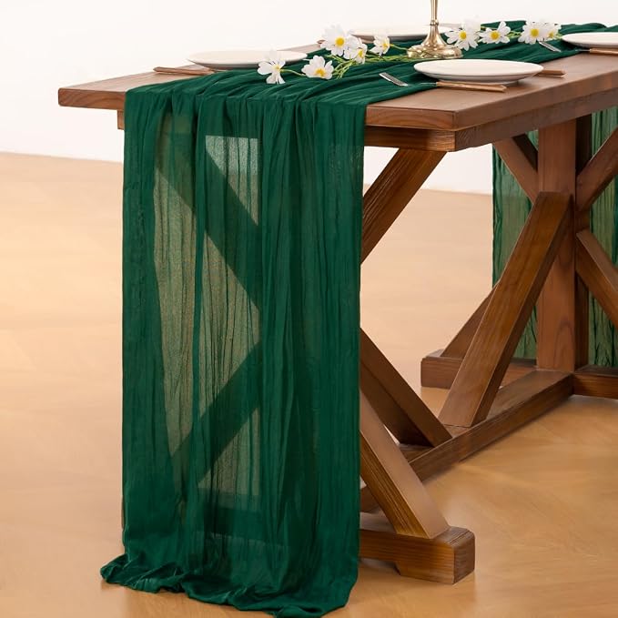 Cheesecloth Table Runner Summer Boho Wedding Birthday Party Home Decor | - Image 5