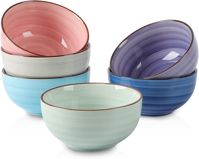 Selamica Ceramic 12 Oz Dessert Bowls Set, Small Cereal Bowls by Selamica