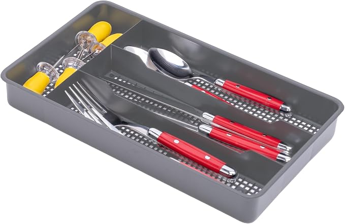 Dial Industries Small Utensil Silverware Kitchen Drawer Organizer, spoons and - Image 5