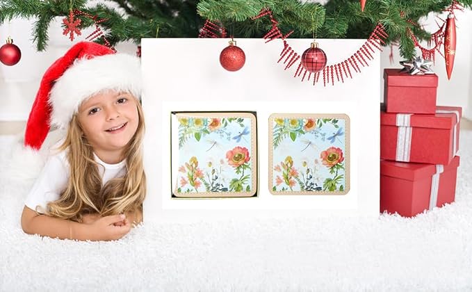 Lightahead Set of 4 MDF Wood Square Coasters - Image 8
