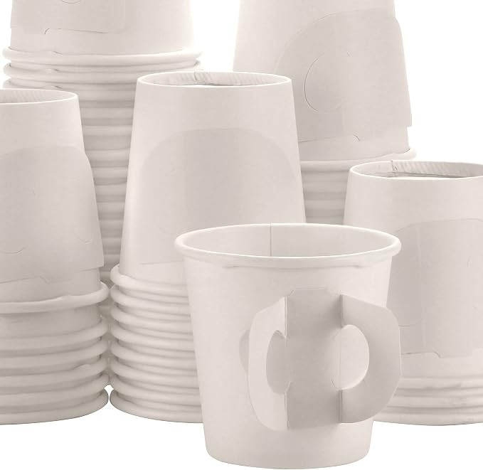 King Zak Disposable Espresso Paper Cup - 4 oz | Cream Color | Pack of 1000 - Image 6