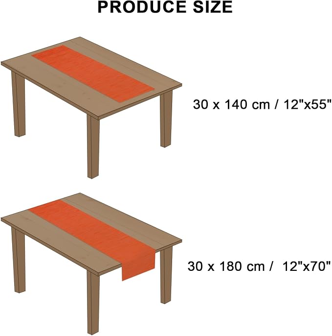 Table Runner 55 Inches Long, Vinyl Woven Heatproof Table Runners | Washable - Image 9