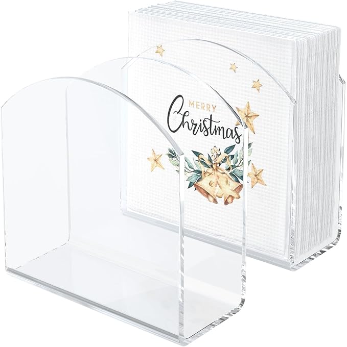 SILUT 2 Pack Clear Napkin Holder by SILUT