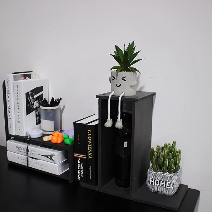 YGYQZ Adjustable Desktop Shelf Organizer, 3-Tier Expandable Desk Shelf - Image 3