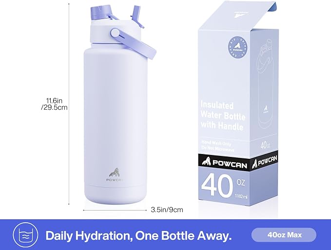 POWCAN 40 oz Insulated Water Bottle - Image 6