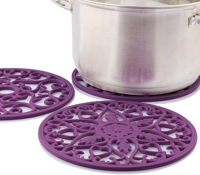 ME.FAN Trivets for Dishes/Pots/Pans, Flexible/Durable/Non Slip Hot Pads to - Image 3