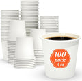 Dealusy 100 Count 4 oz Coffee Cups, Leak-Free Food Safe Paper Cups 4 oz by Dealusy