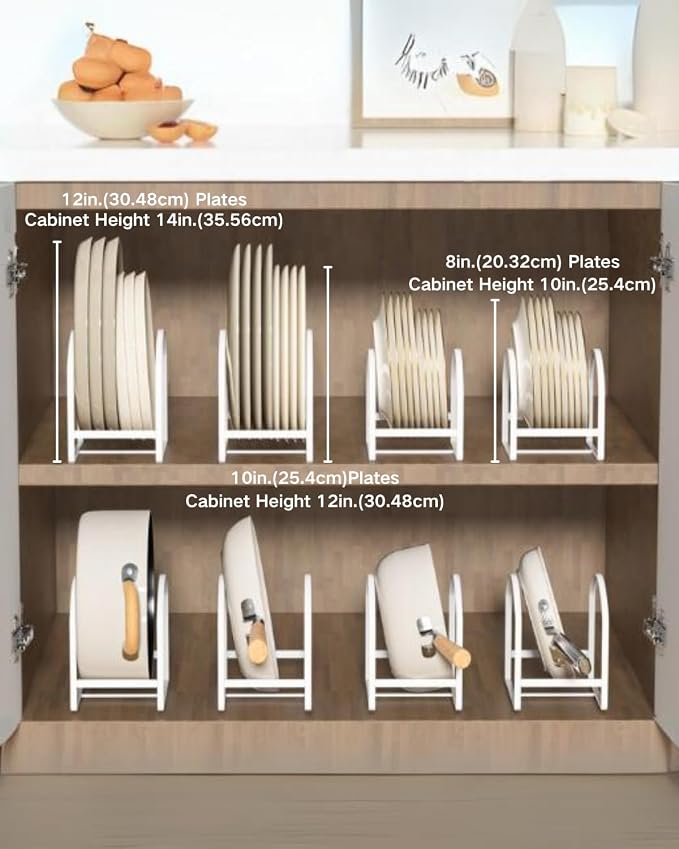 4 Pack Kitchen Plate Holder Organizer - Image 3