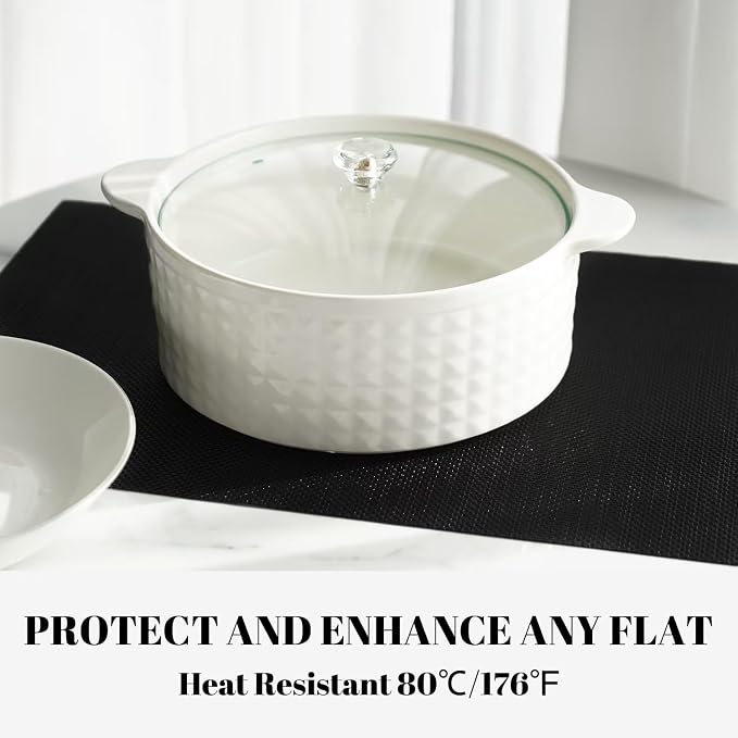 Placemats Set of 4 Vinyl/Plastic Woven Place Mats - Image 4