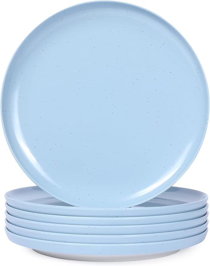 Webbylee Melamine Dessert Plates Set of 6-7.5" Serving Durable Dishes Perfect by Webbylee