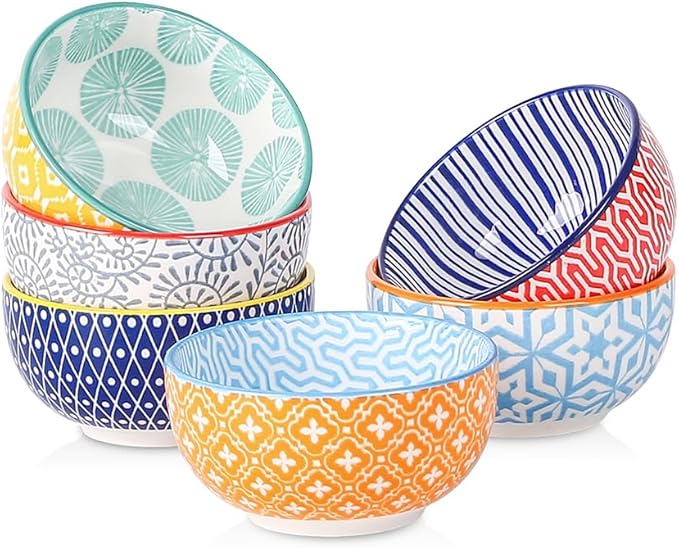 Selamica Ceramic 4 OZ Dipping Bowls Set, 3.5 Inch Mini Bowl by Selamica