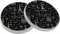 oFloral Eiffel Tower Coasters for Drinks France Paris Romance Art Modern Cups by oFloral