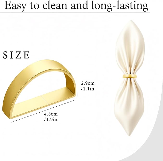 40 Pcs Stainless Steel Napkin Rings - Image 2