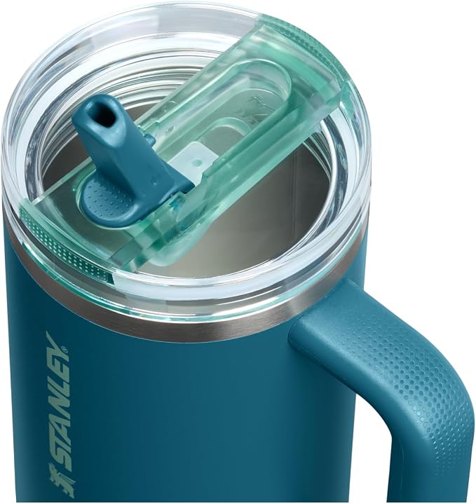 STANLEY Quencher ProTour Flipstraw Tumbler, 30 oz, Coastal Teal | Built-In - Image 2