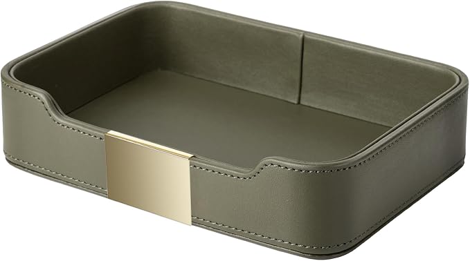 Luxury Leather Tray Organizer, Valet Tray Key Bowl | Key Catchall Tray by SANZIE
