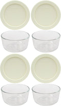Pyrex 7202 1-Cup Bowls & 7202-PC Sour Cream Lids by Pyrex