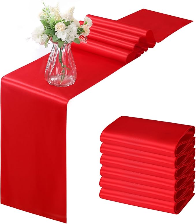 Horbaunal 6 Pack Satin Runners 12 x 108 Inch, by Horbaunal