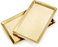 15.8" x 9.5" Large Serving Platters Set of 2, Stainless Steel Heavy-Duty Large by SANQIAHOME