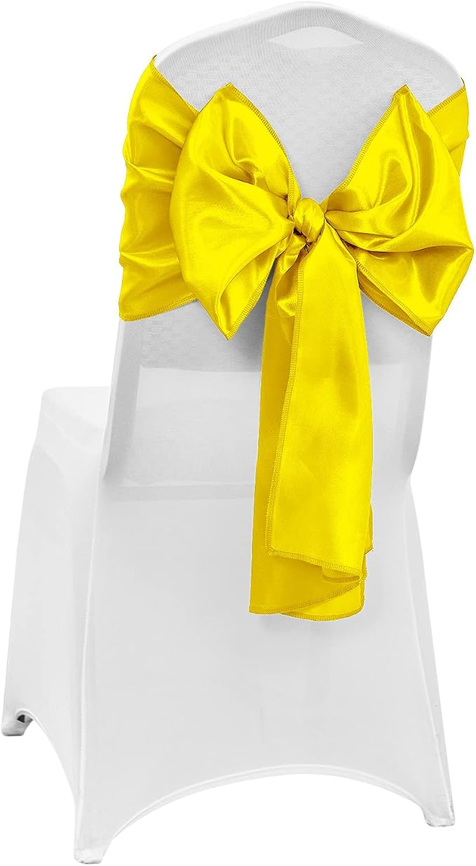 4-Pack Yellow Satin Table Runner 12 x 108 Inch Long Bright and Smooth Silk - Image 6