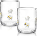 Skylety 2 Pack Puppy Icon Juice Glasses, Coquette Aesthetic Glass Cups by Skylety