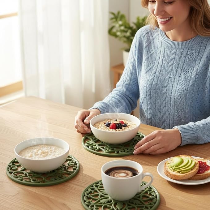 ME.FAN Trivets for Dishes/Pots/Pans, Flexible/Durable/Non Slip Hot Pads to - Image 5