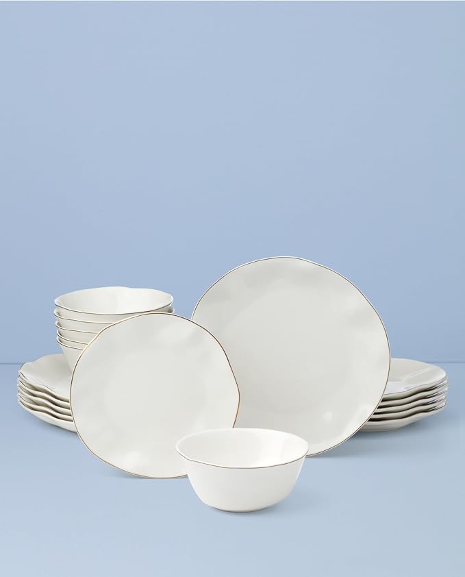 Lenox Blue Bay White Porcelain 18-Piece Dinnerware Set - Image 2