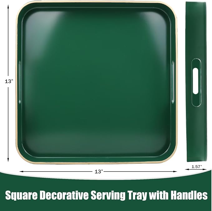 Green Square Decorative Tray - Image 3