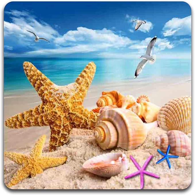 Beach Shells Square Coaster Set - Image 5