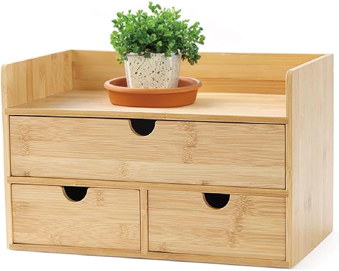 3 Drawer Bamboo Desk Organizer by MAGICBAMBOO