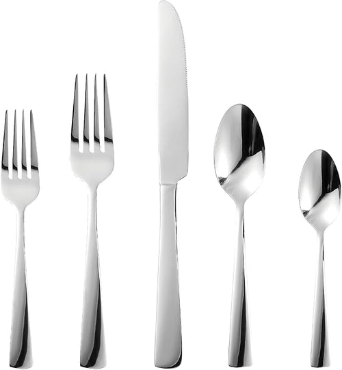 20-Piece Flatware Sets, Durable Stainless Steel Tableware in Ergonomic Design by Brightown