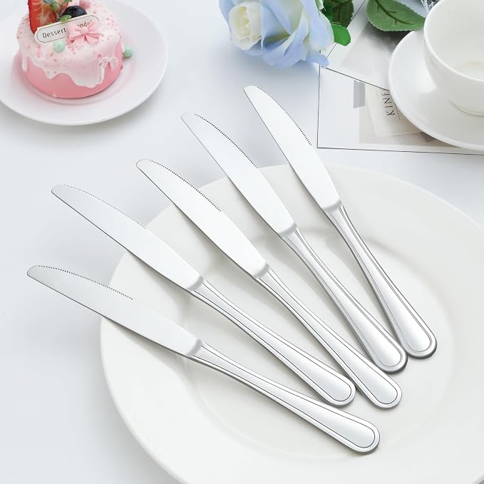 Dinner Knives Set of 24, 9” Knives Set, Butter Knife - Image 5