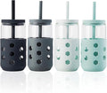Mrsdry 16 oz Glass Cups with Lids and Straws by Mrsdry