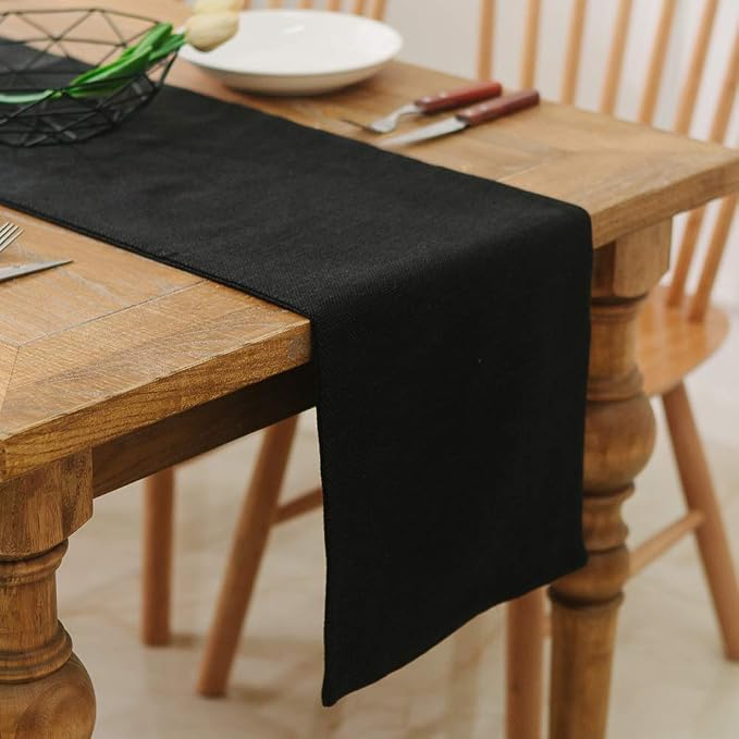 Dinning Table Runner 12 x 90 Inches Farmhouse Kitchen Coffee Burlap Table Runner - Image 2