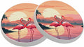 Pink Flamingos Coasters for Drinks Absorbent Ceramic Drink Coaster for Coffee by oFloral