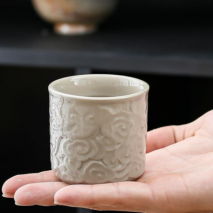 Ceramic Espresso Cups Set of 4-3oz Demitasse Cups - Image 9