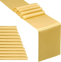 SiinvdaBZX 12 Pcs Gold Satin Table Runner 12 x 108 inches Long | Bright Smooth by SiinvdaBZX