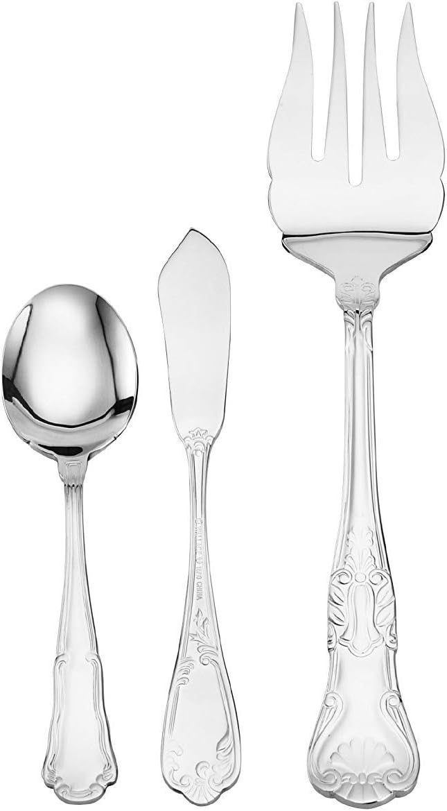Wallace Hotel 77-Piece Flatware Set, 18/10 Stainless Steel Silverware Set - Image 9