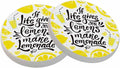 oFloral Lemon Coasters for Drinks Inspirational Quotes Modern Unique Art by oFloral