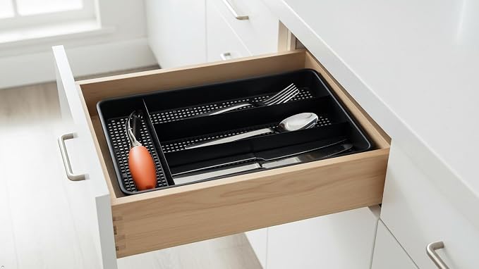 Dial Industries Small Utensil Silverware Kitchen Drawer Organizer, spoons and - Image 7