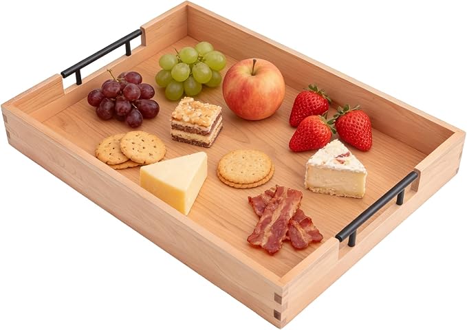 Large Ottoman Tray, Maple Wooden Serving Tray - Image 7