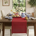 Classic Linen™ by D'Moksha Red Table Runner 72 Inches Long, 100% Pure Linen by DMokshaHomes