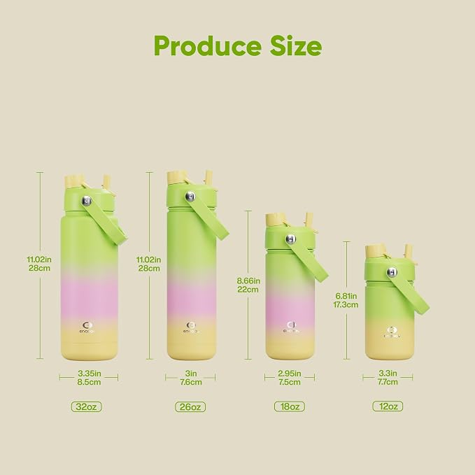 Kids Insulated Water Bottle - 12oz Stainless Steel Water Bottle with Dual Spouts - Image 5